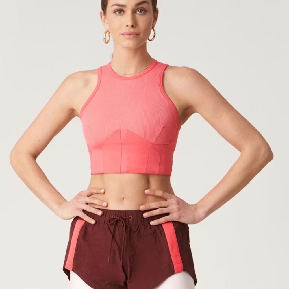 NB New Balance Bandier Corset Tank Sports Yoga Jersey High Compression Bra XS